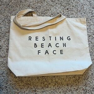 Canvas Tote Bag Resting Beach Face!